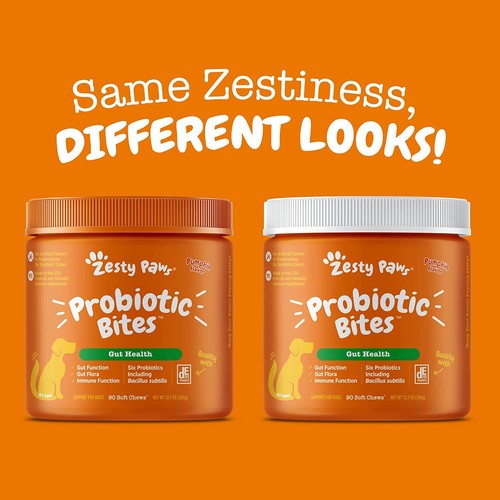 Zesty Paws Probiotic Bites for Dogs with Natural Digestive Enzymes 90 Soft Chews - Picture 8 of 37