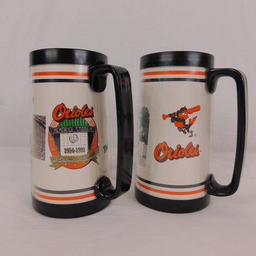 2 VTG Coors 1969 Baltimore Orioles Last Opening Day Memorial Stadium Beer Mug - Picture 6 of 12