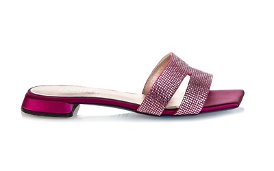 Authentic Loriblu Leather Italian Designer Sandals Fuxie New Collection