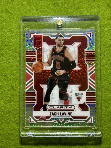 Zach LaVine WHITE SPARKLE PRIZM CLEAR CARD ASIA RED SSP 2022 Elite CLARITY Bulls - Picture 15 of 24