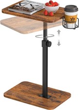 TV Tray Table, 360  Swivel Height Adjustable TV Trays for Eating on Couch
