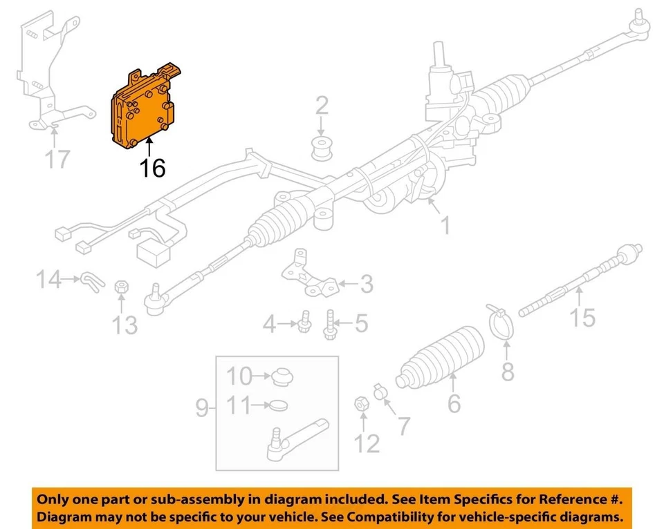 2014 Subaru Impreza Steering Control Module Computer OEM 34710FJ111 - Image 3 of 4