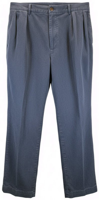 VTG RALPH LAUREN POLO CHINO PANTS MENS 42X32 BLUE ETHAN PLEATED CLASSIC PREP ZIP