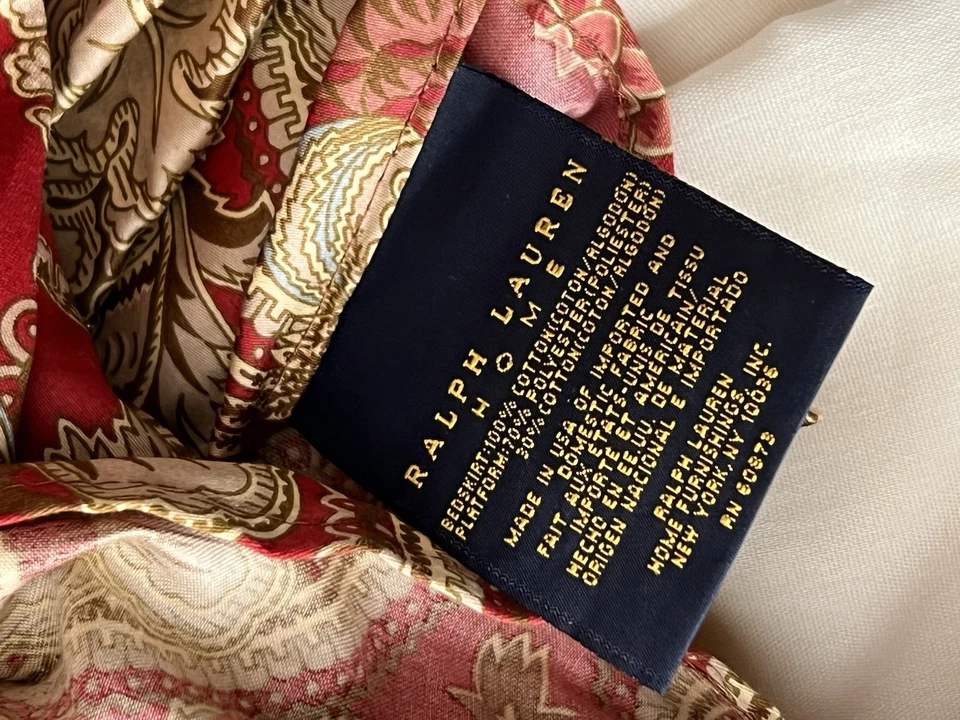 Ralph Lauren Home La Jardiniere Queen Sateen Duvet Set 7pc Made Italy RARE HTF - Image 2 of 4