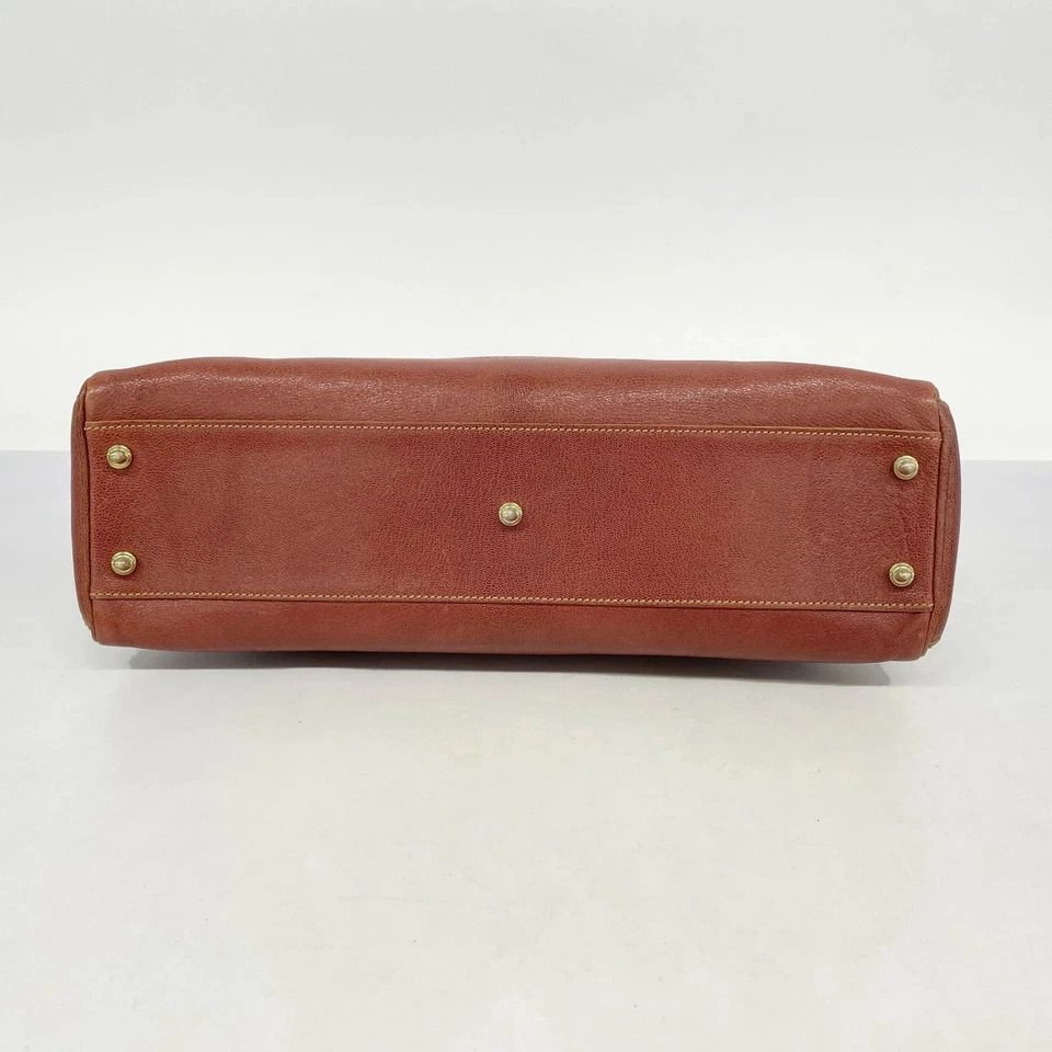 Cartier Marcello Red Leather Shoulder Bag Gold Tone Vintage Authentic - Image 3 of 4