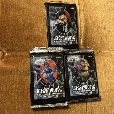 3 Shadowrun: The Trading Card Game Underworld Expansion Booster Pack Sealed