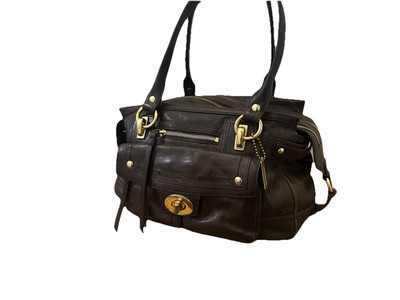 VINTAGE Coach large Lindsay Hampton Satchel tote Leather Bag