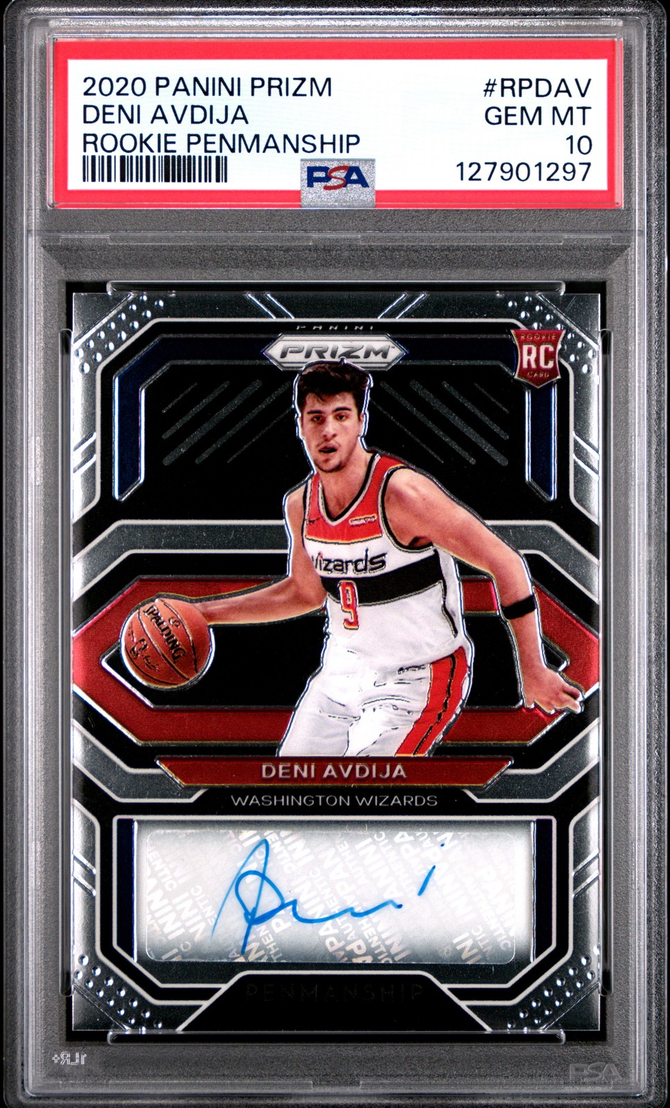 2020 PANINI PRIZM RC PENMANSHIP #RPDAV DENI AVDIJA PSA 10