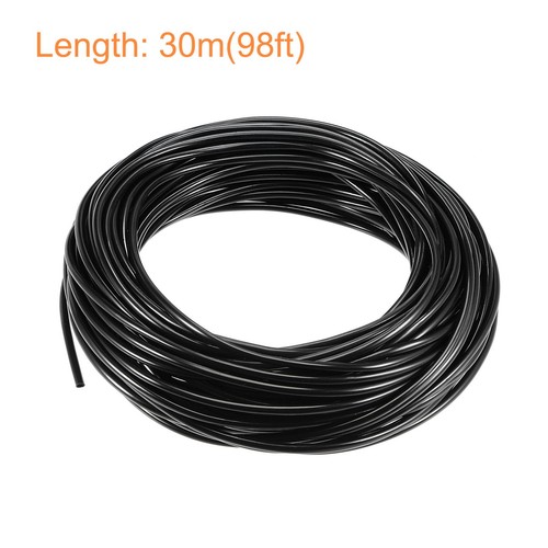 98ft Drip Irrigation Hose PVC Vinyl Tubing, 1/8"(3mm) ID 5/32"(4mm) OD Black - Imagen 3 de 4