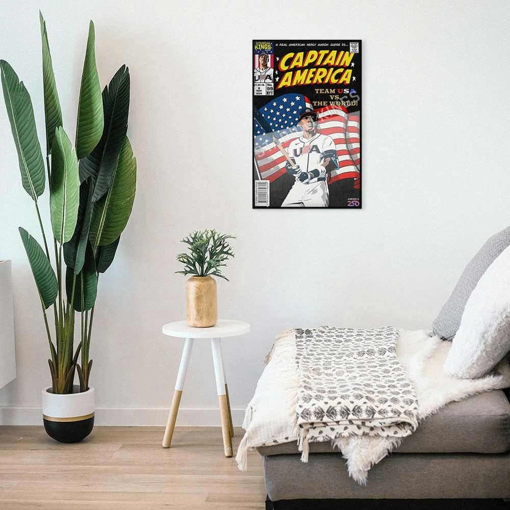 Aaron Judge Captain America 2026 Team USA Baseball Comic Book Poster