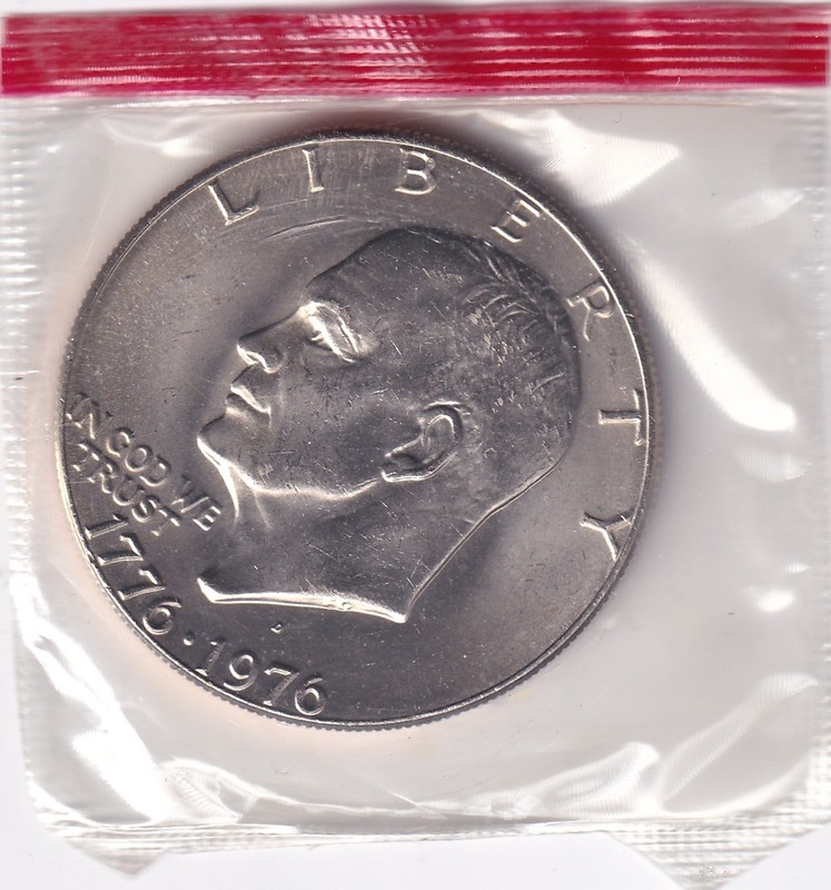 1976 D Bicentennial Eisenhower Dollar $1 Coin from Mint Set Cello #1958