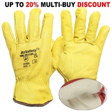 2 Pairs Driver Work Gloves Thorn Proof Gardening Mens Rigger Lorry Truck Driving
