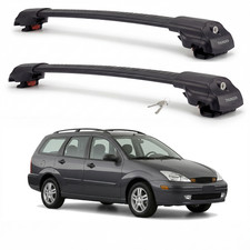 Roof Rack Cross Bars For Ford Focus Wagon 2000-2007 Aluminum Black Pair