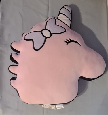 2 Scoops 17'' Unicorn Pink Plush Pillow Bedroom Decor Cuddle Pal Stuffed Animal
