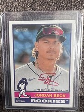 2025 Topps Heritage High Number Real One Autographs Jordan Beck Red Auto RC /76