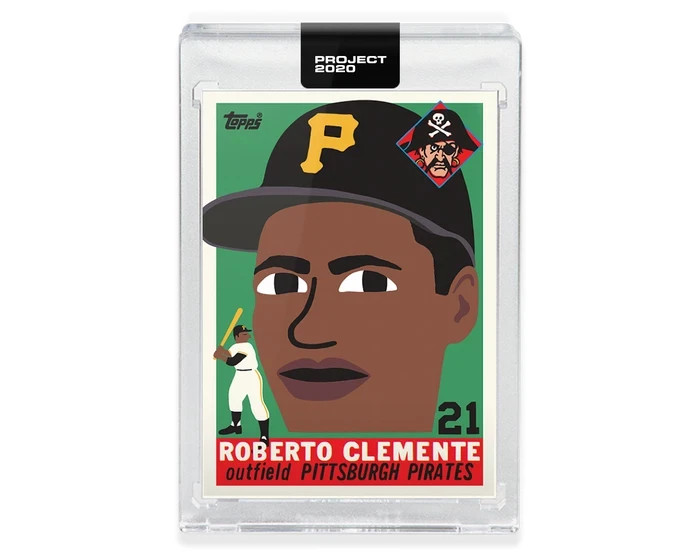 Roberto Clemente by Keith Shore #182 Topps Project 2020 -  1955 Topps Rookie Art