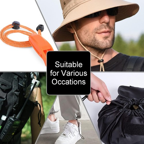 10 PIEZAS Cerraduras de cable de resorte de plástico para cordón, cierre de tapón de palanca Paracord - Imagen 6 de 8