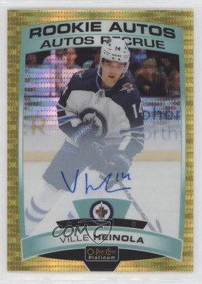 2019-20 O-Pee-Chee Platinum Rookie Seismic Gold 2/25 Ville Heinola Auto RC 10rm