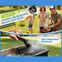Elektrische GrillbüRste Wiederaufladbar, 3Geschwindigkeiten Bbq ReinigungsbüRste