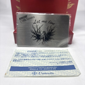 Resident Evil Code Veronica Dreamcast Limited Box Metal Plate w/ Obi Japan