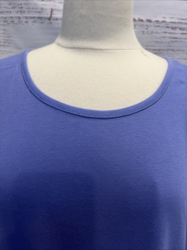 Woman Within Lavender Ruffle Short Sleeve Tunic Tee Women’s Size L 18/20 NEW - Picture 4 of 10