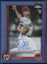 2025 Topps Chrome Update DJ HERZ Rookie RC True Blue Auto #/150