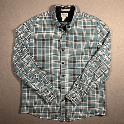 LL Bean Hemd Karo kariert Herren Large leicht tailliert kariert langarm 