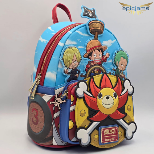 Mini sac à dos Loungefly One Piece Monkey D. Luffy Thousand Sunny Ship neuf - Photo 2 sur 10