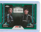 2025 Topps Chrome F1 #167 George Russell/Kimi Antonelli Teal Refractor #/299