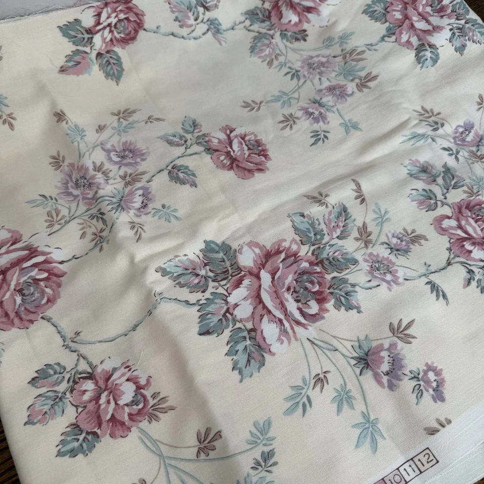 Edredón de algodón de tela rosa grande de colección rosa crema flor casa núcleo remanente Foto 3 de 3