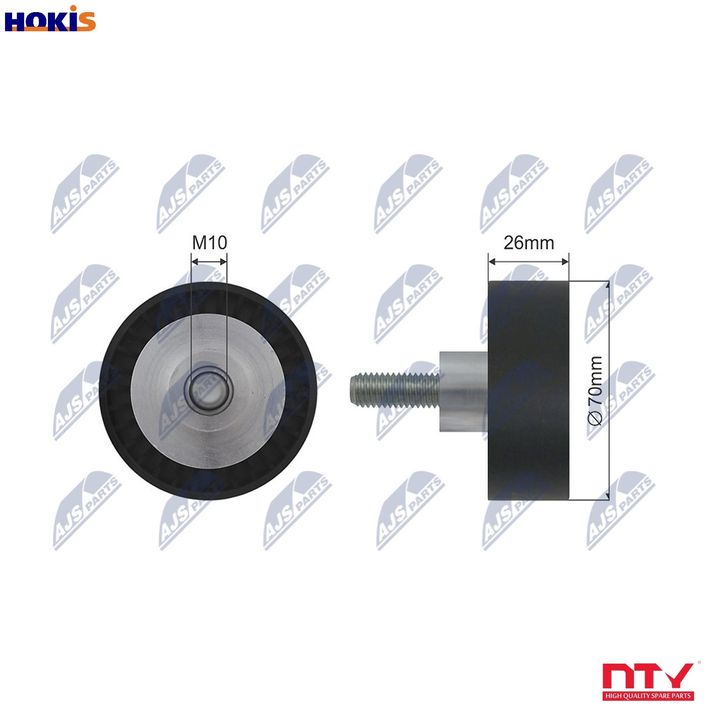 Fits NTY RNK-BM-009 PULLEY IDLER V-BELT - Image 8