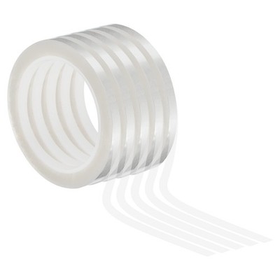 9/32'' x 72 Yards Whiteboard Tape 5 Pack PET Dry Erase Tape Clear