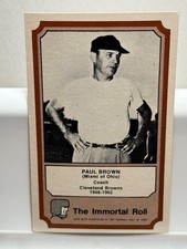 1974 Fleer Hall of Fame Immortals Football Card-Paul Brown-Cleveland Browns Nmt