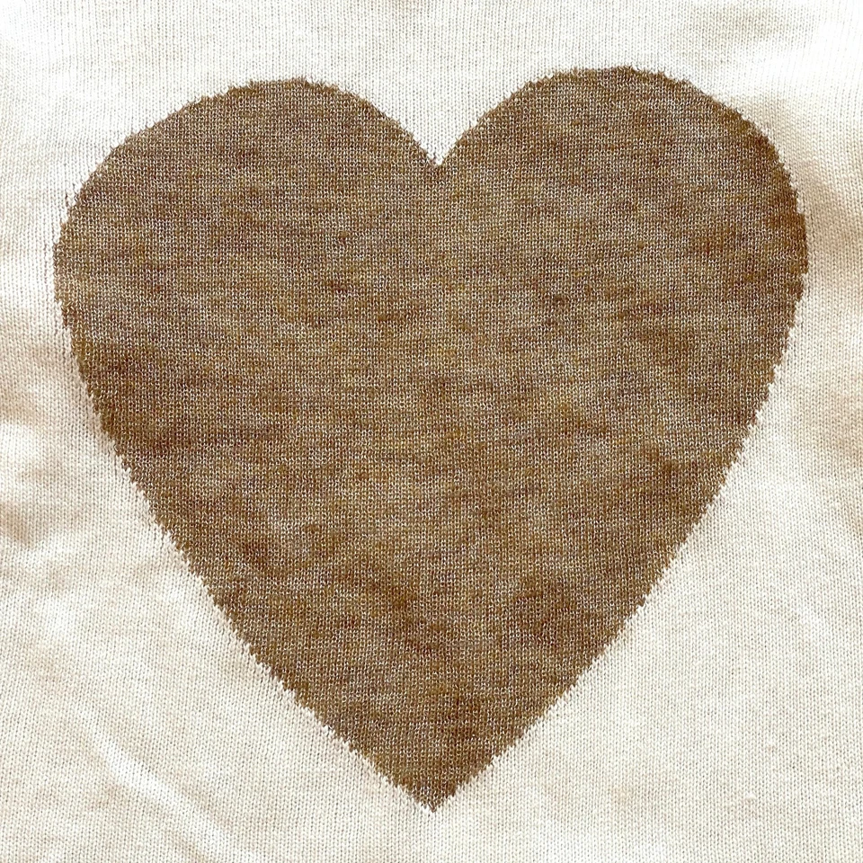 Свитер J.Crewcuts для девочек белый шерстяная смесь размер 14 золотое сердце праздники - Изображение 4 из 4