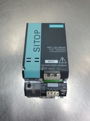 Siemens 6EP1333-3BA00 SITOP Modular Power Supply, 24VDC, 5A.               4F-39