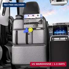 FLORICH PU-Coated Fabric Car Backseat Organizer, Durable Large capaity Seat Back