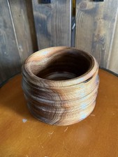Vintage Hand Carved Wooden Bowl  Brown Handmade 2x3 Inches
