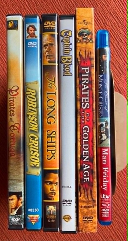 Lot Of 10 Classic Movies DVD Blu-Ray Vintage 1930's-1970's Pirate Swashbuckling