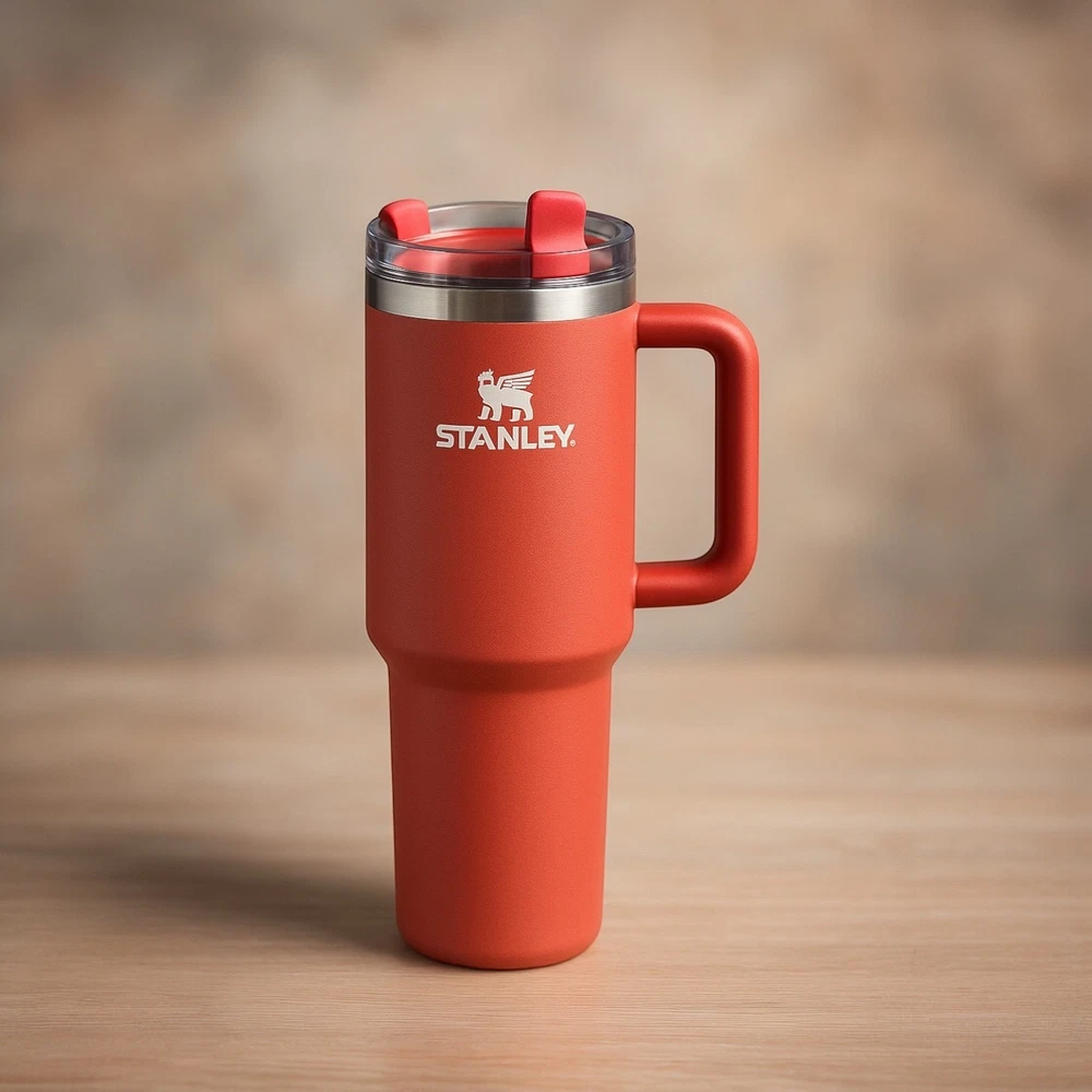 Stainless Steel Tumbler with Straw H2O Flowstate Quencher Flamingo Travel Mug