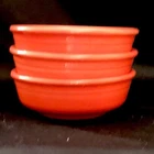 3 Fiesta Persimmon Medium Soup Cereal Bowls  6.75” In Diameter  2.25” High 1986