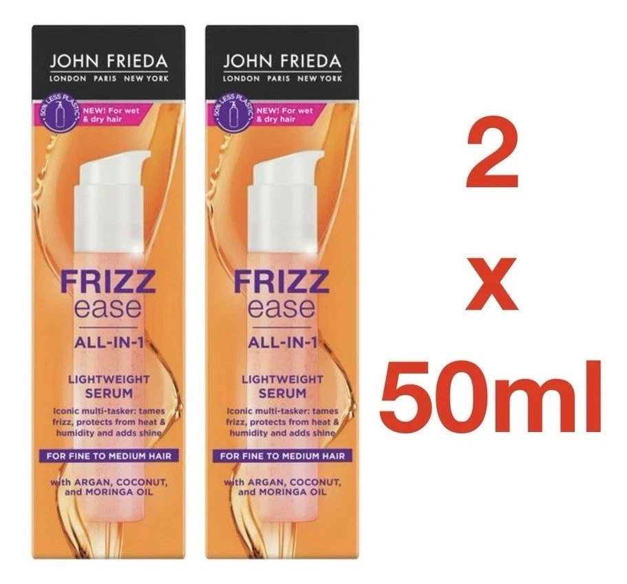 JOHN FRIEDA Frizz Ease All-in-1 lightweight serum Fine, Medium Hair 2 x 50ml
Opens in a new window o