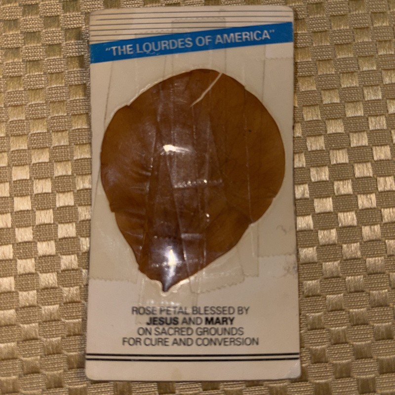 Rose petal blessed by Jesus & Mary for Cures Conversions The Lourdes of America
