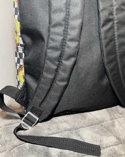 2023 SpongeBob Squarepants Black & White Checkered Backpack Kids Or Adults 18" - Picture 7 of 10