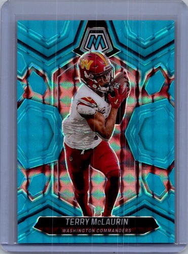 2024 Panini Mosaic - Terry McLaurin #220 Blue Fluorescent Mosaic Prizm /15