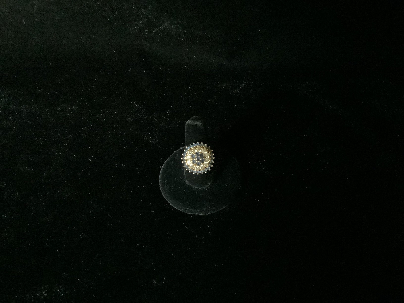 Camrose & Kross JBK Jacqueline Kennedy Vermeil Simulated Blue Sapphire Ring Sz 6