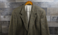 Vintage Brooks Brothers Blazer Mens 45 Long Gold Glen Plaid Union Made USA 90s