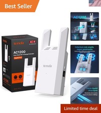Fast AC1200 WiFi Extender with Gigabit Port for Seamless Streaming  Gaming
