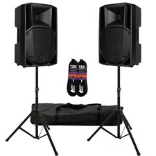 2 x RCF Art 712A Mk5 Active Speaker 1400W each DJ Club + FREE Stands Bag Leads
