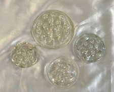 Vintage Clear Glass Flower Frog Lot of Four