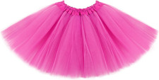 Tutus for Girls 3 Layered Tulle Tutu Skirts for 4-12 Year, Birthday Dance Hallow